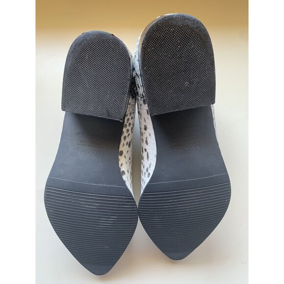 Blondo Womens Emelia Waterproof Black White Snake Print Ankle Booties Size 8M - Picture 10 of 11